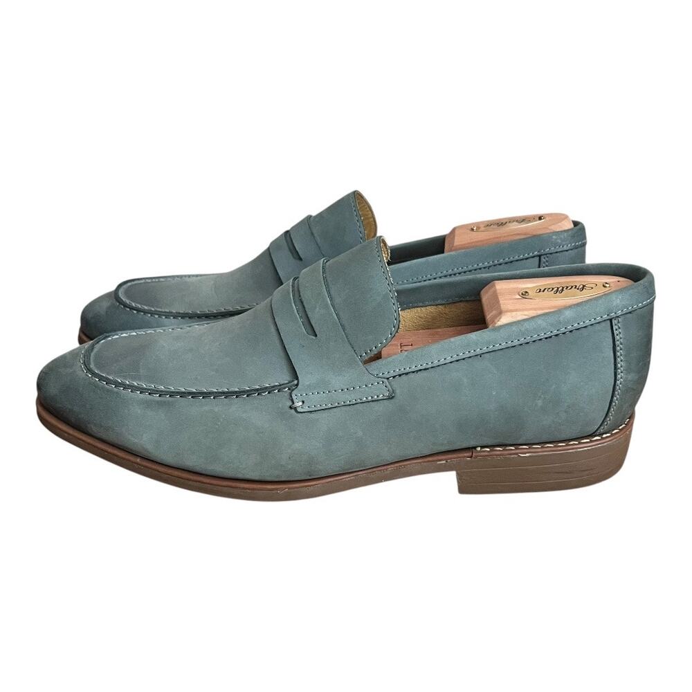 Sandro Moscoloni Fred Leather Penny Slip On Loafers Men Size 10.5 D - Picture 2 of 10
